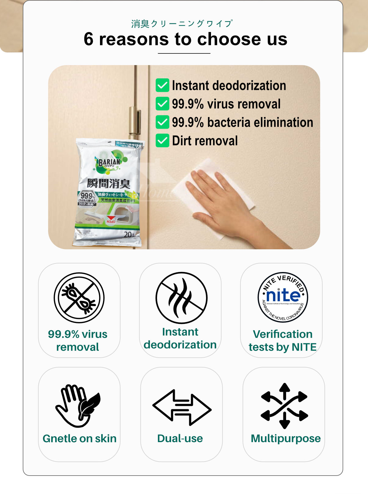 Japan Condor Deodorizing Cleaning Wipes-2